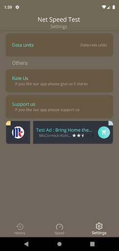 Internet Speed Test App 5 تصوير الشاشة