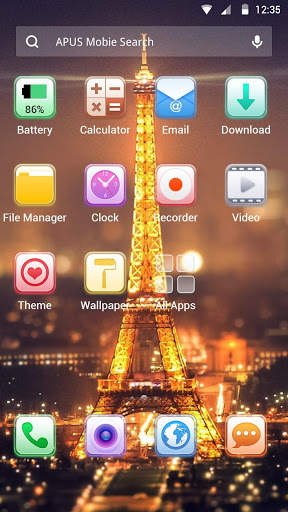Glass theme for APUS screenshot 2