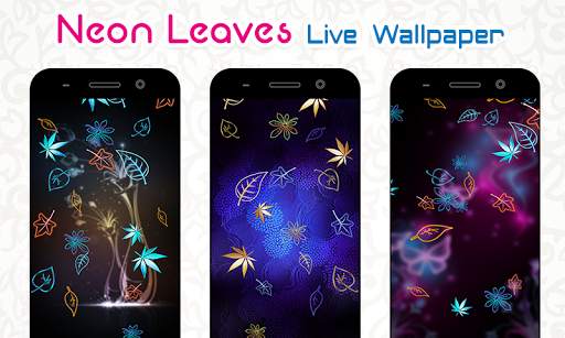 Neon Leaves Live Wallpaper screenshot 1