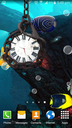 Aquarium Live Wallpaper - Analog Clock screenshot 7