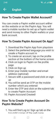 How To Create Paytm Wallet Account Guide screenshot 3