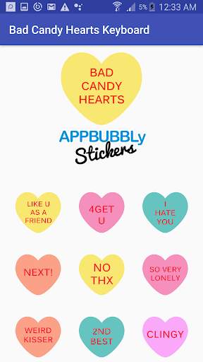 Bad Candy Hearts Keyboard Stickers for Gboard screenshot 2