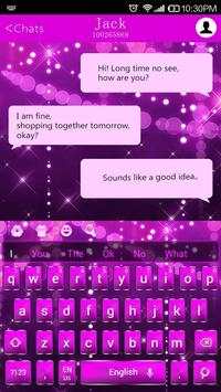 Purple Starry Keyboard Theme screenshot 3