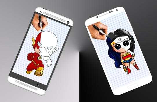 How to draw chibi super hero screenshot 4