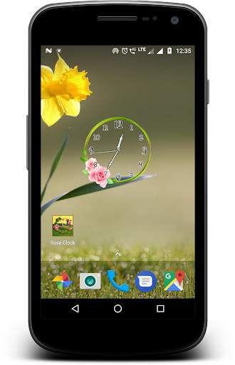 Rose clock live wallpaper screenshot 3