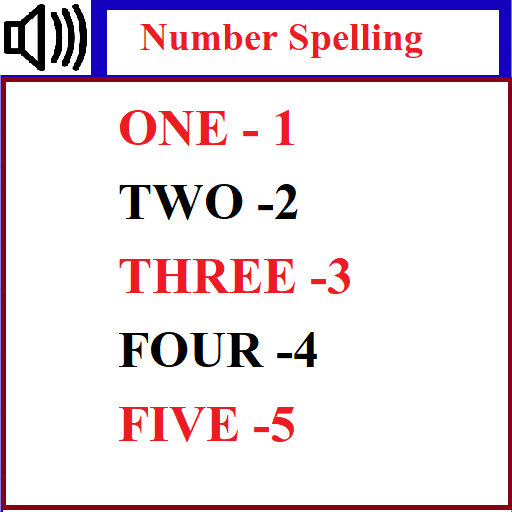 Number Spelling in  Audio icon