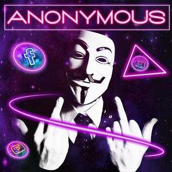 Anonymous Hacker Face Mask Themes & Wallpapers screenshot 2