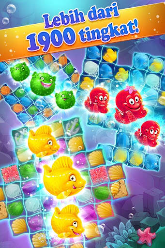 Mermaid - puzzle match-3 harta screenshot 2