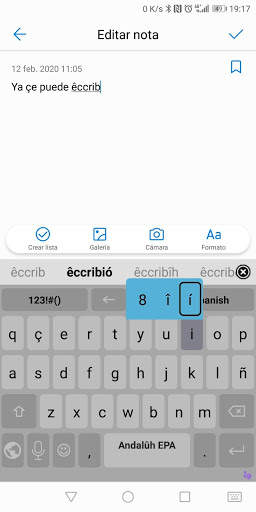 Teclado Andaluz EPA for AnySoftKeyboard screenshot 1