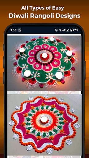 Diwali Rangoli Designs Kolam Dot Rangoli Pongal HD screenshot 2