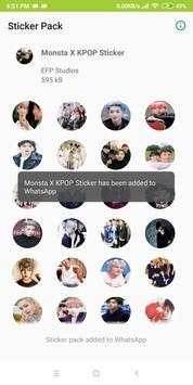 Monsta X Sticker for WhatsApp - WAStickerApps KPOP screenshot 4