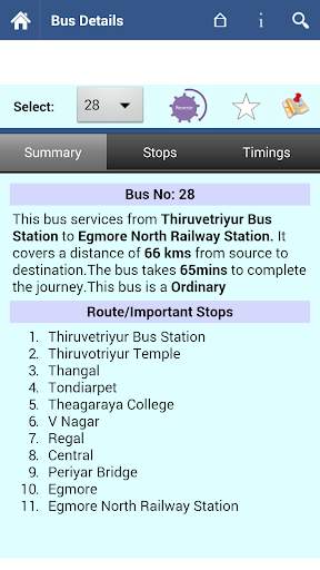 Chennai MTC Info screenshot 2