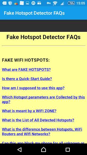 Fake Hotspot Detector -AntiSpy 4 تصوير الشاشة