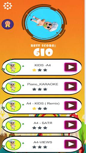 Vlad bumaga A4-Kids Dancing Tiles Hop screenshot 1