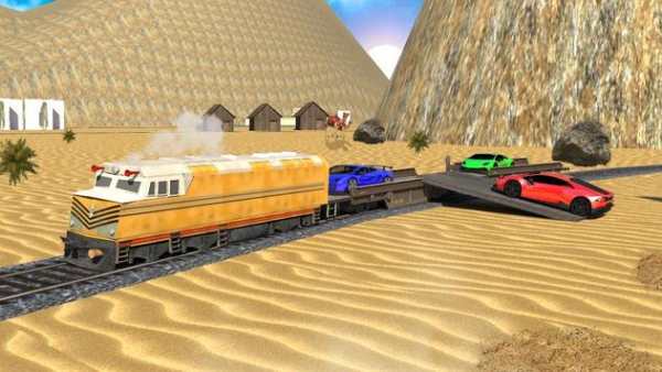 Crazy Car Cargo Train Driving 3D screenshot 1