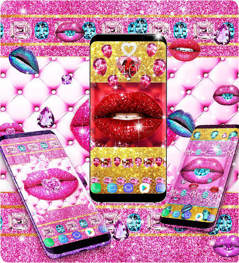 Glitter lips live wallpaper screenshot 4