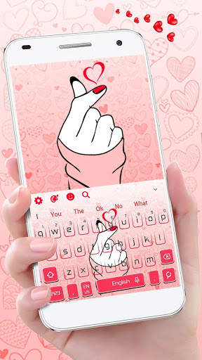 Cute Love Heart Keyboard screenshot 1