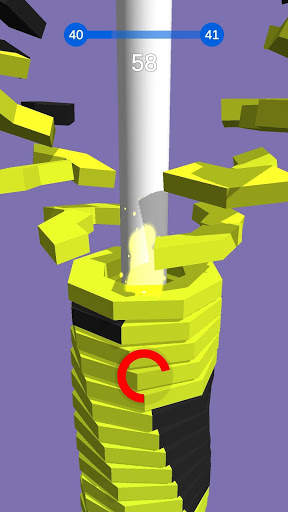 Stack Crash - Fall Fire Helix 3D Platform Via Ball screenshot 2