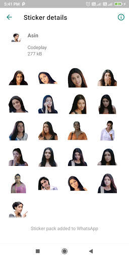 Actress stickers for whatsapp tamil : WAStickerApp screenshot 7