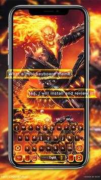 3D Flaming Skull Death Keyboard Theme screenshot 3