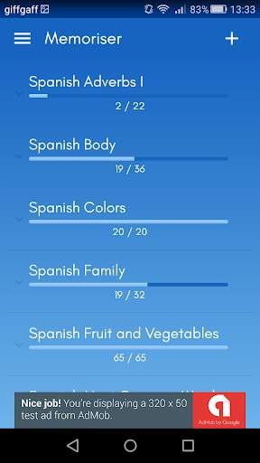Memoriser screenshot 2