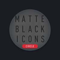 Matte Black CIRCLE Icons icon