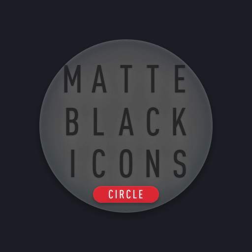 Matte Black CIRCLE Icons 1.7