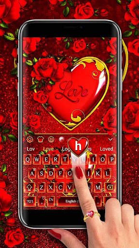 Valentine Heart Keyboard Theme screenshot 2