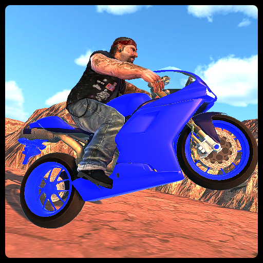 crossmotor off-road racen stunt motorfiets 3D-spel icon