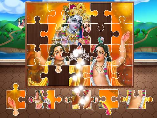 Hindu God Lord Krishna Janmashtami jigsaw puzzle screenshot 5