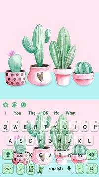Cute Cartoon Cactus keyboard 4 تصوير الشاشة