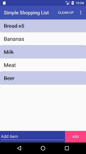 Simple Shopping List screenshot 1