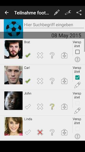 Anwesenheitsliste screenshot 1