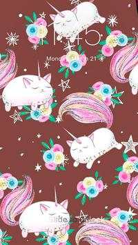 Unicorn Girl Cute Theme Wallpaper App Lock screenshot 2
