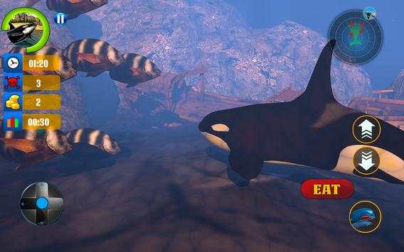 Blue Whale Survival Simulator: Angry Shark Game screenshot 3