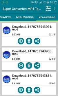 Super Converter : MP4 To MP3 2 تصوير الشاشة