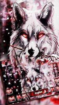 Wild Ice Wolf Keyboard Theme screenshot 1
