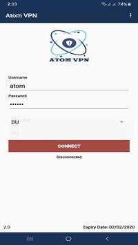 ATOM VPN screenshot 2