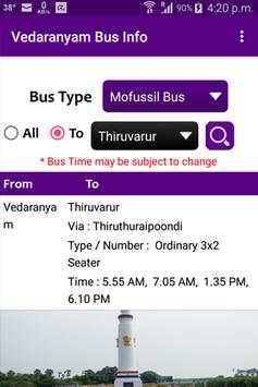 Vedaranyam Bus Info screenshot 8