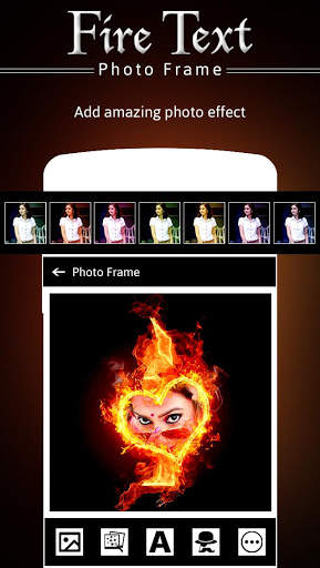 Fire Text Photo Frame screenshot 3