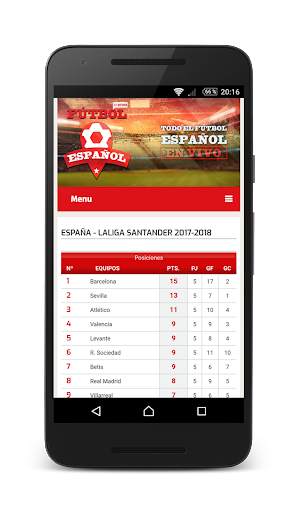 Live Spanish Football screenshot 1