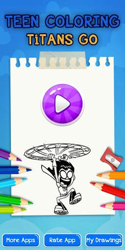 Teen the titans coloring go cartoon game screenshot 1