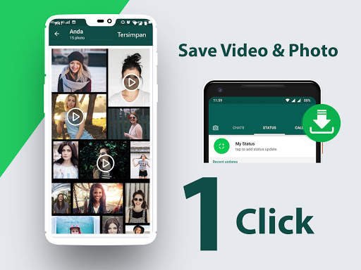 Simpan Video & Gambar untuk Whatsapp screenshot 1