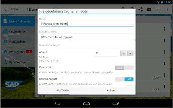 SAP Mobile Documents screenshot 9