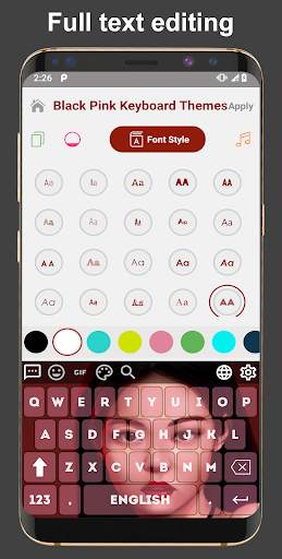 Black Pink Keyboard Theme screenshot 3