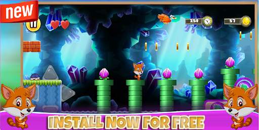 Super Fox World Game: Jungle Adventures Run FREE screenshot 6