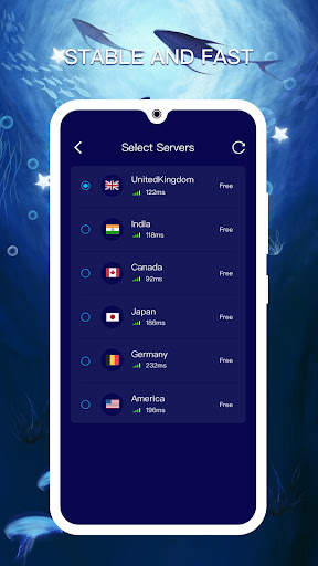 Shark VPN-fast VPN for privacy screenshot 3