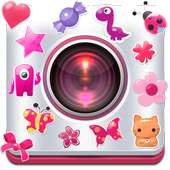Cute Girl Stickers Photo Booth logo
