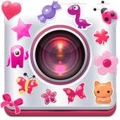 Cute Girl Stickers Photo Booth 1.0