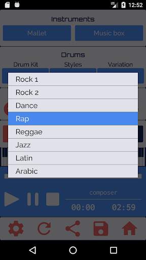 Composer lite - Algorithmic musical composer screenshot 13